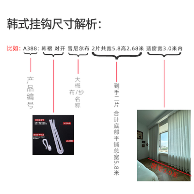 A740：韩褶 单片 提花纱 宽3.35高2.5适窗宽2.0米内