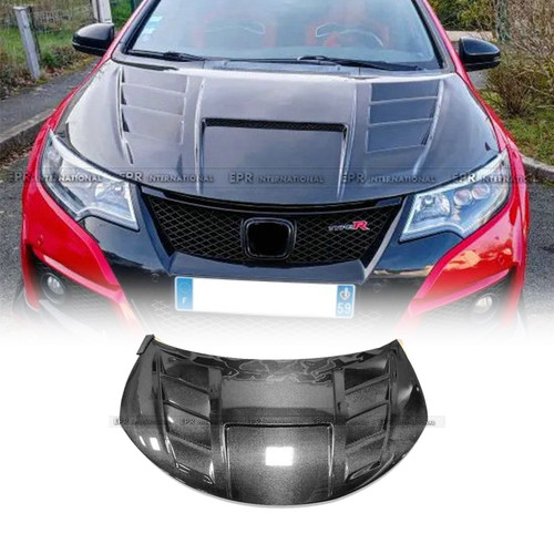 适用于本田思域 FK2 碳纤维TM款前机盖引擎盖车头盖改装包围