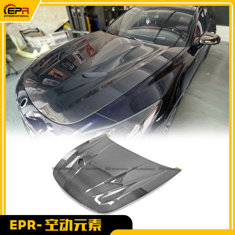 适用于起亚 斯汀格Stinger 碳纤维EXG款引擎盖机盖车头盖开孔改装