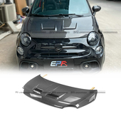 阿巴斯 500 595 适用于菲亚特 碳纤维TM款 前机盖引擎盖开孔散热