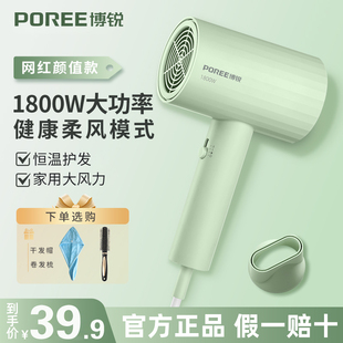 博銳吹風(fēng)機(jī)家用1800W護(hù)發(fā)網(wǎng)紅靜音大風(fēng)力宿舍用學(xué)生電吹風(fēng)筒速干