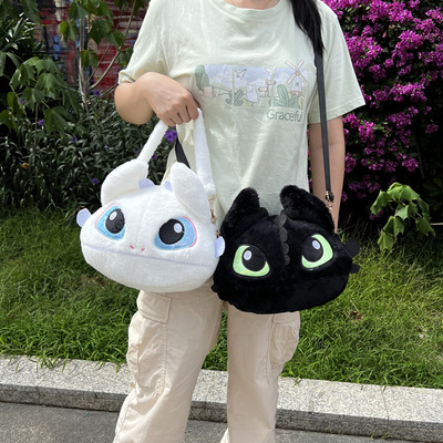 Toothless驯龙高手毛绒卡通包女童可爱无牙仔单肩斜挎收纳手机袋