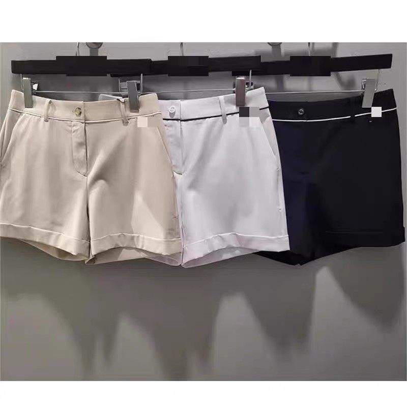 爆款韩国高尔夫服装女士短裤夏季翻边运动休闲弹力修身显腿长短裤
