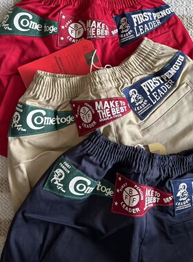 2025夏季新款儿童休闲短裤380克毛圈棉数码胖企鹅刺绣dd植绒印花