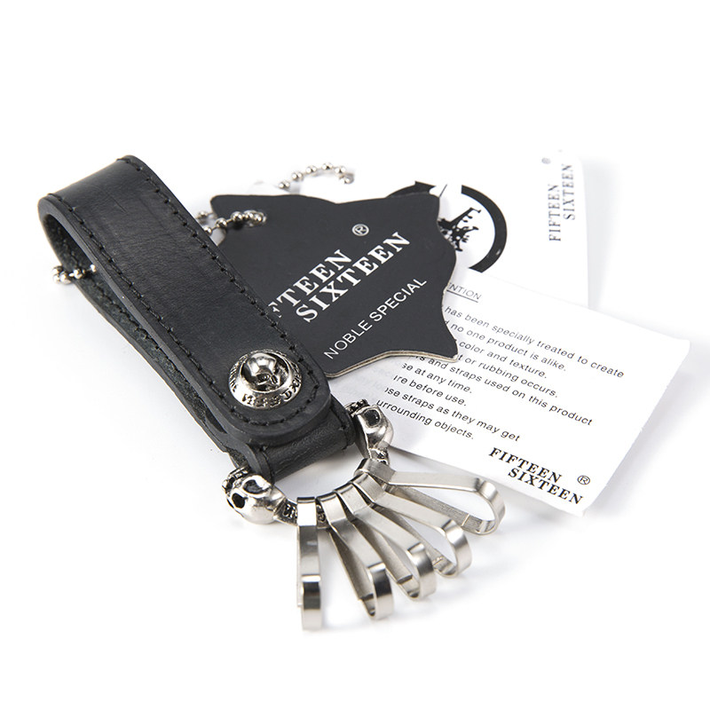 钥匙扣挂件骷髅头嘻哈真皮