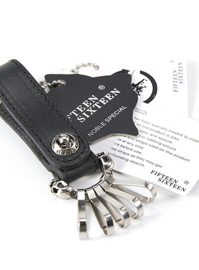 钥匙扣挂件骷髅头嘻哈头层牛皮钥匙圈潮流个性创意真皮腰挂锁匙扣