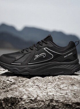 贵人鸟男鞋户外鞋正品2025秋新款皮面防滑运动休闲跑鞋D253207