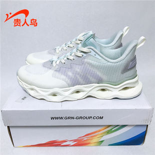 新款 贵人鸟女鞋 女2024夏春秋季 超轻便跑步鞋 P22B02 网面透气运动鞋