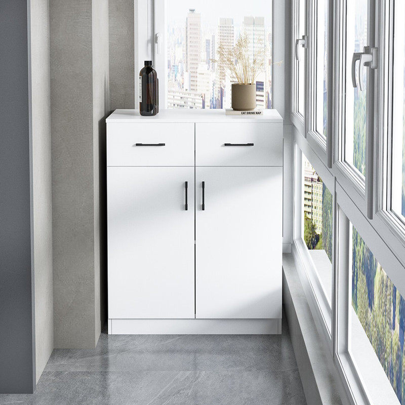 阳台防晒储物柜靠墙一体矮柜客厅带抽屉收纳柜大容量餐边柜可定制