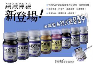 MX23 20ml MX02 金属色MX系列 modo摩多模型漆颜料 硝基油性