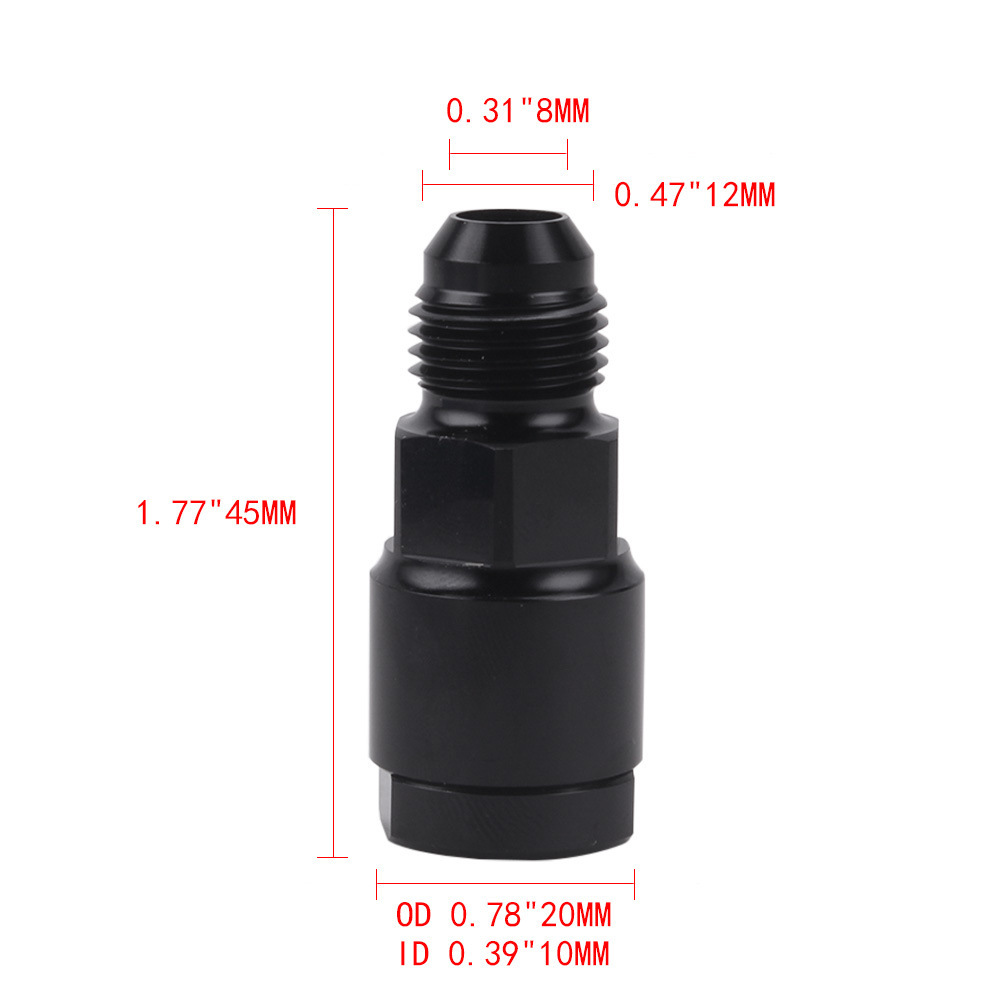 跨境汽车改装配件AN6to3/8燃油轨适配器5/16转接头LS滤清器接头