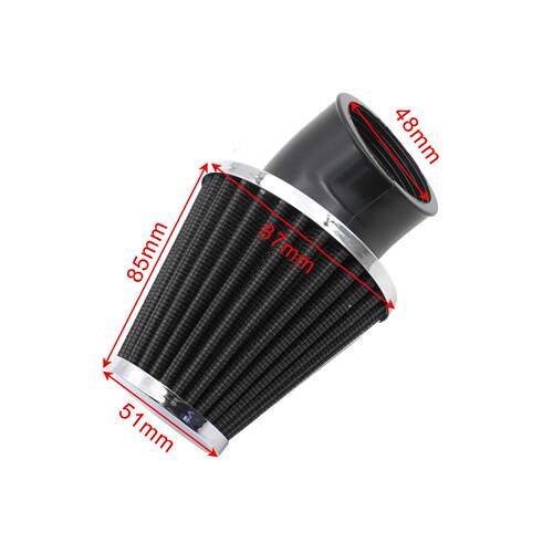 48mm摩托车过滤器改装化油器空气滤芯器进气冬菇头通用型可请洗