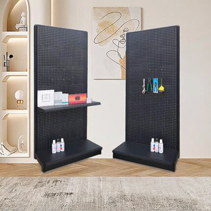 洞洞板手机配件烘焙工具五金渔具小饰品展示架黑色孔板广告贴架
