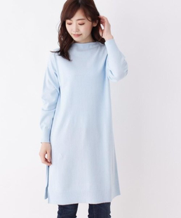 秋冬季 针织毛衣连衣裙大码 新款 女装 外贸日单圆领中长款 阳光家