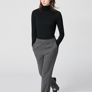 毛衣打底衫 女装 秋冬外贸日单U系细yang毛高领纯色套头大码 阳光家