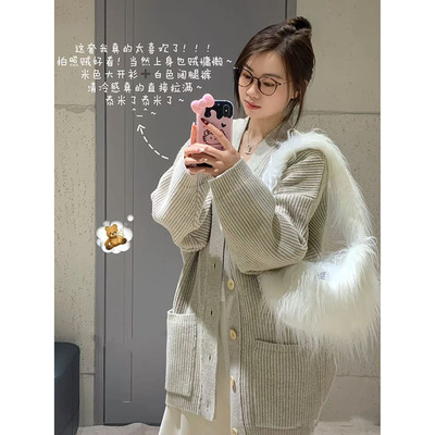 厚款毛衣外套针织衫开衫