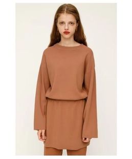 长袖 阳光家 外贸日单女装 新款 宽松收腰针织毛衣连衣裙伞裙 秋冬季