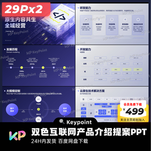 29页*2互联网产品介绍项目提案汇报PPT模板大师ppt设计keypoint