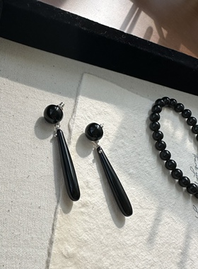 新中式古风小众耳环玉髓气质百搭