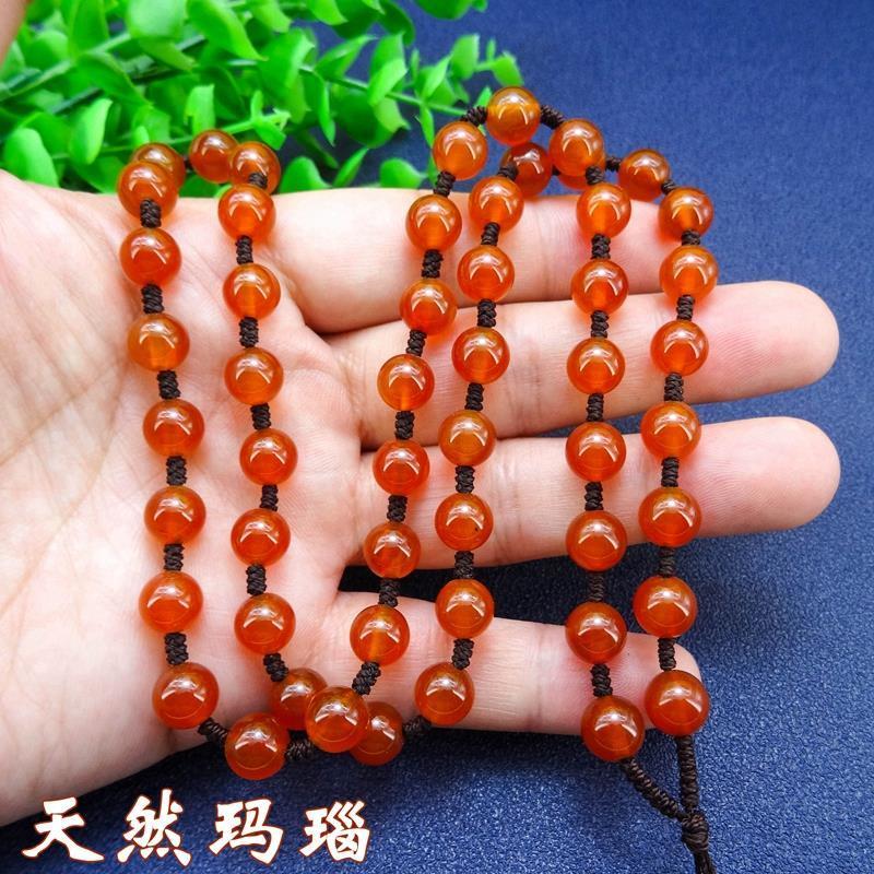 天然红玛瑙项链女款毛衣链