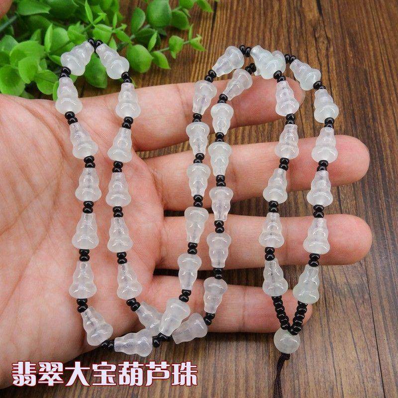天然浅绿翡翠玉项链吊坠挂绳