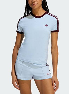 Adidas阿迪达斯夏季超好看修身休闲圆领正肩T恤短袖女款KD3684