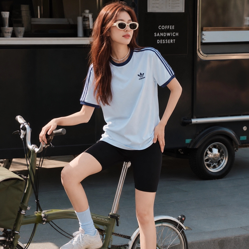 Adidas阿迪达斯三叶草短袖T恤男女圆领运动休闲百搭上衣JN7018