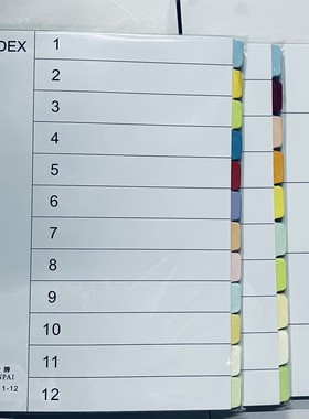 A4索引纸分页纸5分页活页纸