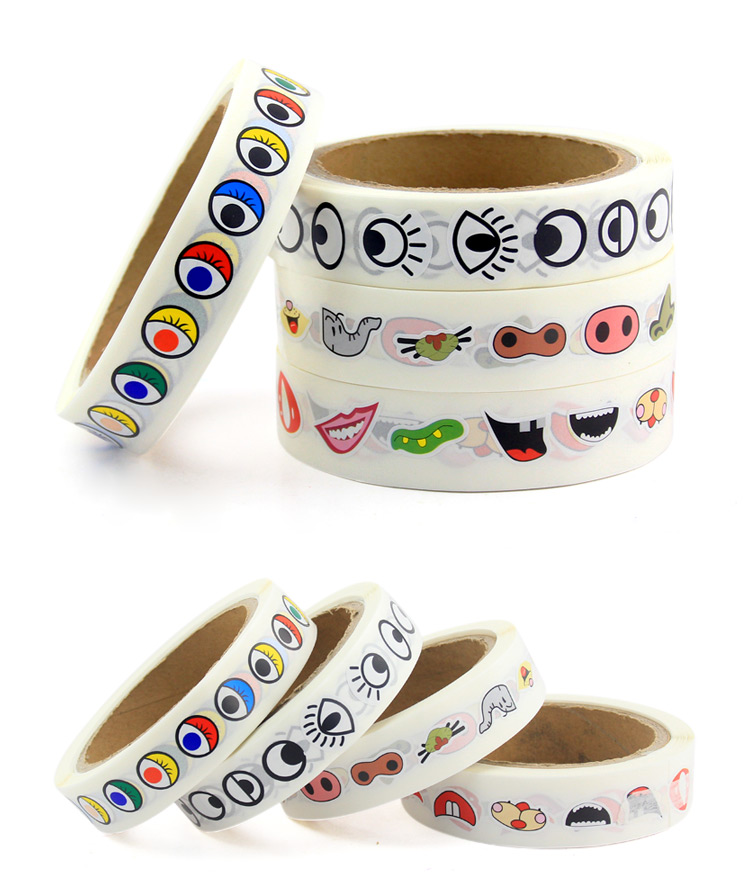 创意搞怪贴黑白彩色眼睛贴纸