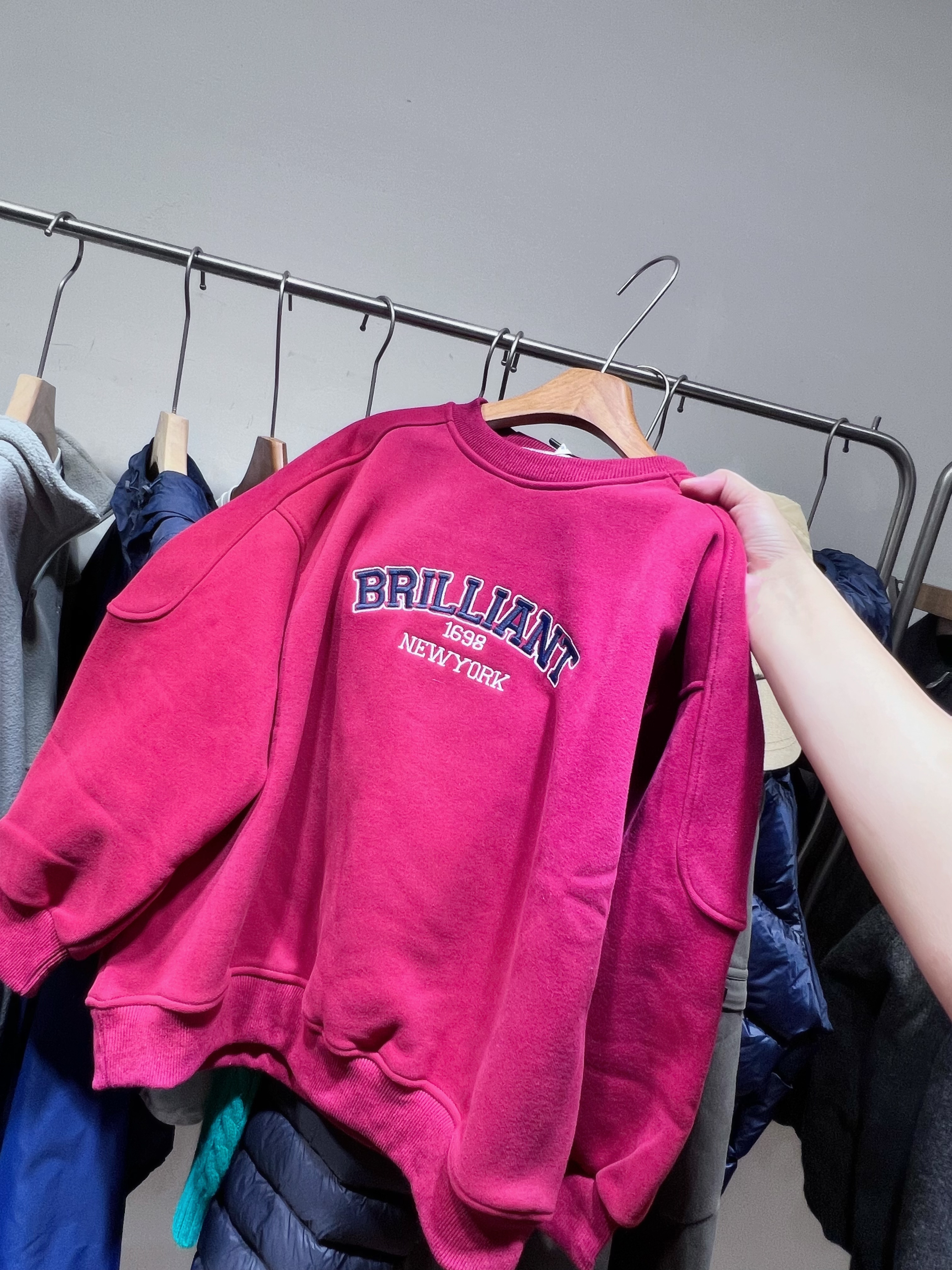 韩国精品儿童加绒圆领卫衣男女童休闲上衣中大童保暖青少年潮