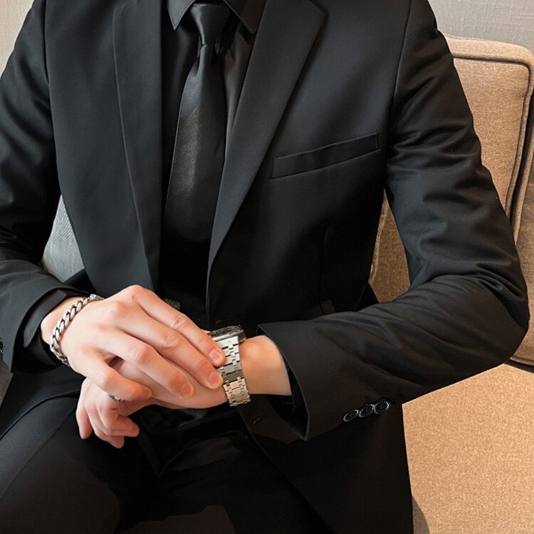休闲西装外套男韩版潮流修身上衣春季青少年单西痞帅商务职业正装