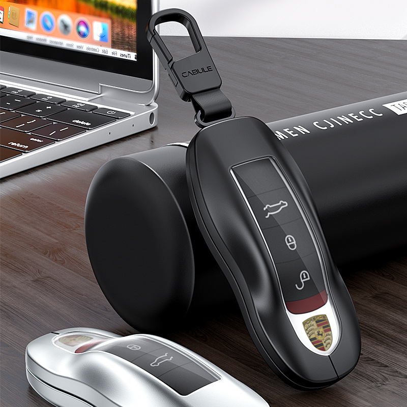 适用于卡宴macan911panamera钥匙壳铝合金属钥匙包帕拉梅拉钥匙壳