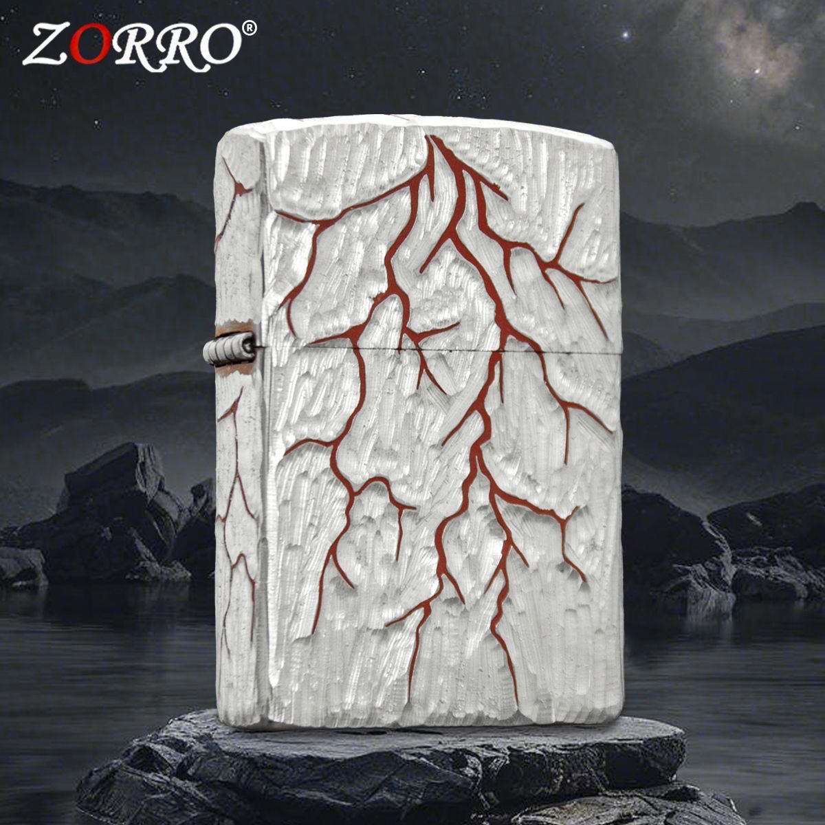 ZORRO佐罗镀银生命之源煤油防风打火机个性复古创意送男朋友礼物