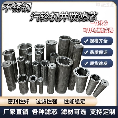 不锈钢杭州中能调节油滤芯LY15/25LY-38/25汽轮机并联滤芯LY48/25