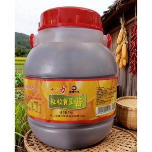 十八力兰溪农家土酱豆瓣酱水索粉酱料蘸酱黄豆酱调料1000克瓶装