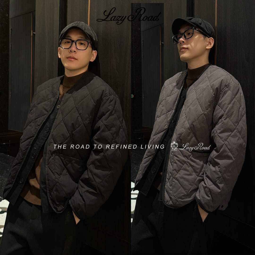 【LazyRoad】叠穿隐奢 BC高奢系列  90绒子 老钱风羽绒服 -W6959