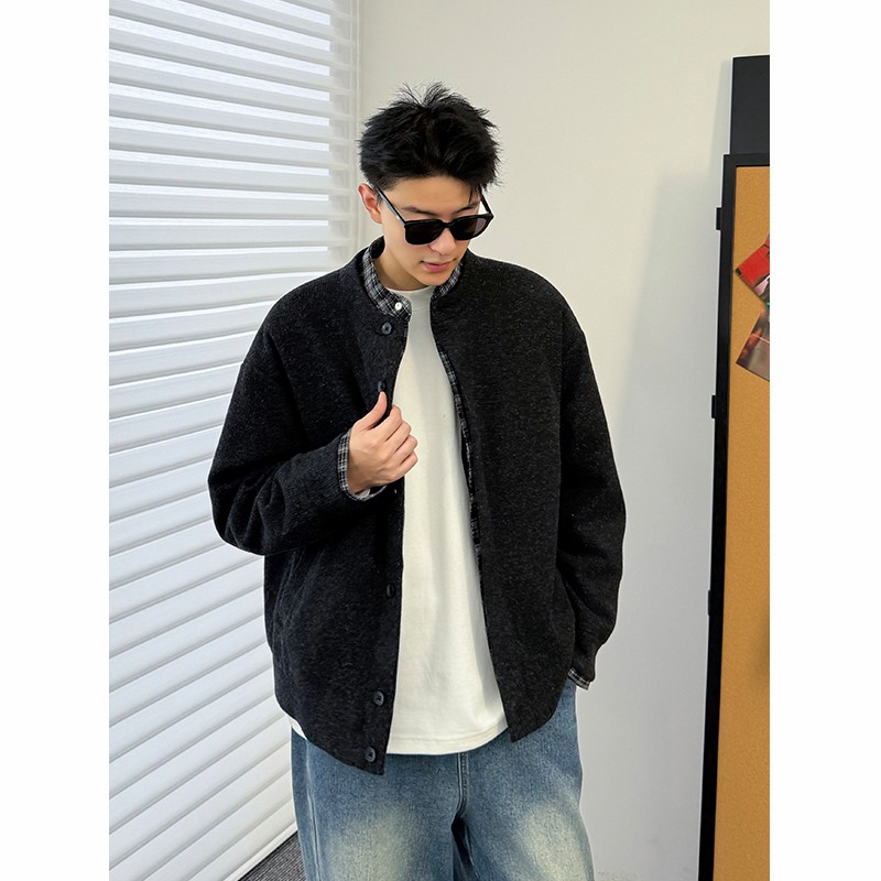 时尚起易 冬季新款高街百搭美式假两件拼接90白鸭绒羽绒服外套男