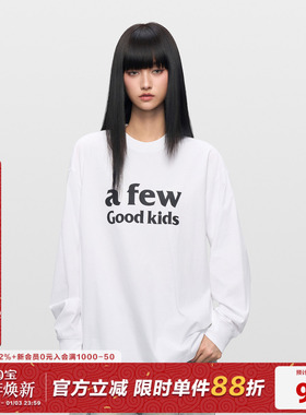 AFGK25SS美式基础印花长袖T恤衫春秋男女体恤情侣百搭打底上衣