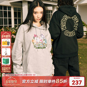 花卉系列 套头卫衣帽衫 美式 AFGK2023FW 休闲logo印花情侣款