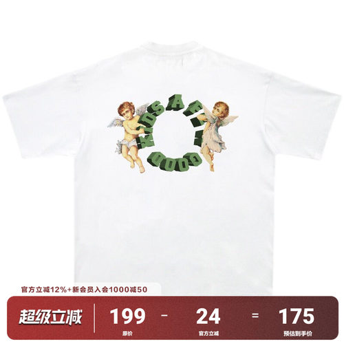 支线黑白天使国潮印花恤
