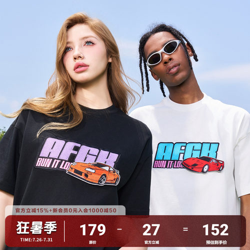 AFGK机车魔术贴美式短袖体恤