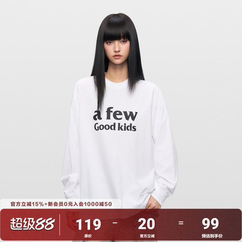 AFGK25SS美式基础印花长袖T恤