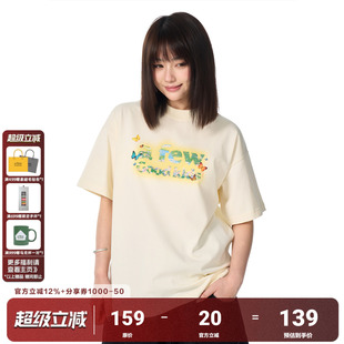 美式 AFGK25SS花卉蝴蝶晕染短袖 T恤夏季 男女同款 tee 休闲情侣半袖