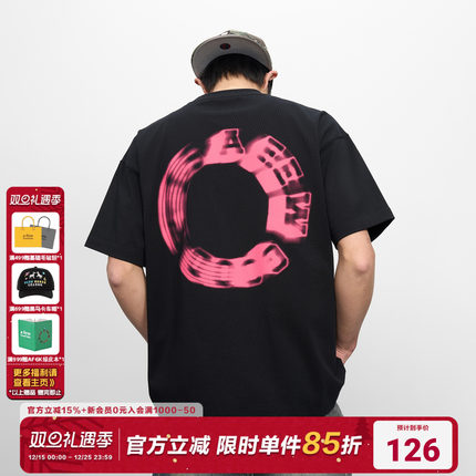 AFGK25SS美式幻影环形LOGO短袖T恤夏季男女休闲国潮情侣半袖体恤