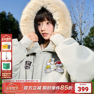 AFGK x Tombonia联名 小狗魔术贴毛领棉服男女秋冬加厚情侣派克服