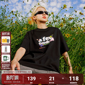 潮牌半袖 t恤男女情侣体恤夏季 街头复古像素游戏机短袖 AFGK美式