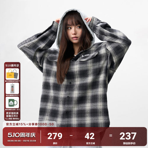 AFGK25SS美式复古格纹长袖衬衫