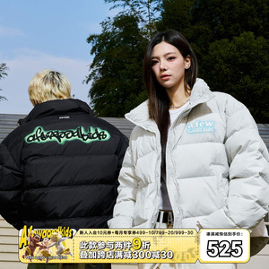 AFGK24FW刺绣霓虹涂鸦立体重工羽绒服男女冬季国潮加厚保暖外套