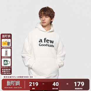 街头情侣休闲上衣 连帽卫衣男女美式 AFGK25FW双排logo基础帽衫 秋季