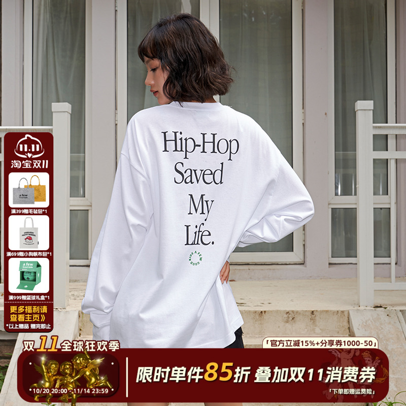 AFGK国潮长袖T恤男女美式体恤